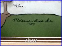 Warner Brothers Cel LE Chuck Jones Signed Wile E Coyote RoadRunner Cel