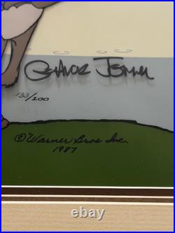 Warner Brothers Cel LE Chuck Jones Signed Wile E Coyote RoadRunner Cel