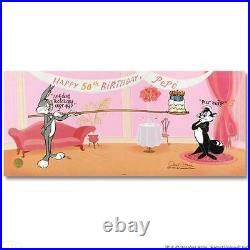 Warner Brothers Cel Pepe Le Pew 50th Birthday Chuck Jones Signed Animation Cell