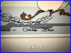 Warner Brothers Cel Roadrunner Wile E Coyote Baby Chase Chuck Jones Signed Cell