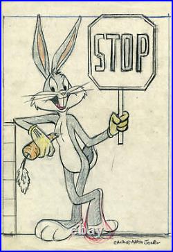 Warner Brothers-Chuck Jones-Limited Edition Paper-Bugs Bunny-Stop On the Lot