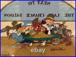 Warner Brothers Chuck Jones Next to the Last Chance Saloon Animation Cel Ltd E