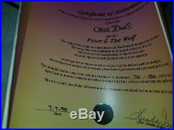 Warner Brothers/Chuck Jones' Peter & the Wolf Lte. Ed signed cel not WDCC Disney