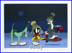 Warner Brothers-Chuck Jones Serigraph-Haredevil Hare-Bugs Bunny/Marvin/K-9 Warner Brothers-Chuck Jones Serigraph-Haredevil Hare-Bugs Bunny/Marvin/K-9