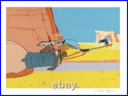 Warner Brothers-Chuck Jones Serigraph-Spring Training-Road Runner+Wile-Signed Warner Brothers-Chuck Jones Serigraph-Spring Training-Road Runner+Wile-Signed