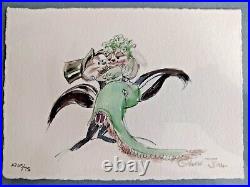 Warner Brothers-Chuck Jones Signed-Limited Edition Paper-Pepe Le PewithBugs Bunny
