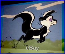 Warner Brothers Chuck Jones Signed Pepe Le Pew Cel Le Pursuit Rare Edition Cell