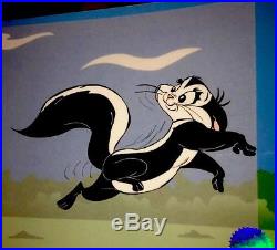 Warner Brothers Chuck Jones Signed Pepe Le Pew Cel Le Pursuit Rare Edition Cell