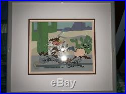 Warner Brothers Chuck Jones Signed Wile E. Coyote Cel Baby Chase Cell (217/500)