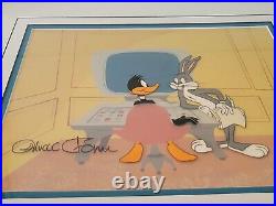Warner Brothers Daffy Duck And Bugs Bunny Signed Chuck Jones Rare Cell