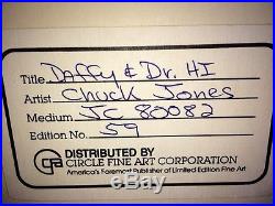 Warner Brothers Daffy Duck Cel The Mad Scientist Dr Hi Signed Chuck Jones cell