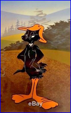 Warner Brothers Daffy Duck Elmer Fudd Cel Beakhead Signed by Chuck Jones Cell