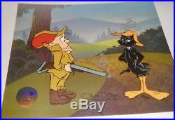 Warner Brothers Daffy Duck Elmer Fudd Cel Beakhead Signed by Chuck Jones Cell