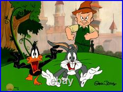 Warner Brothers-Limited Edition Cel-Beanstalk Bunny-Bugs Bunny, Daffy Duck, Elmer