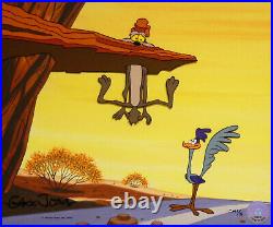 Warner Brothers-Limited Edition Cel-Zoom and Board II-Wile Coyote + Road Runner