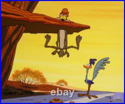 Warner Brothers-Limited Edition Cel-Zoom and Board II-Wile Coyote + Road Runner