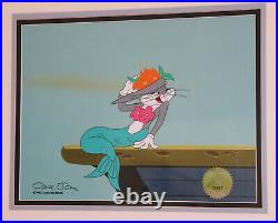 Warner Brothers Production Cel Bugs Bunny From Hare to Eternity Signed COA