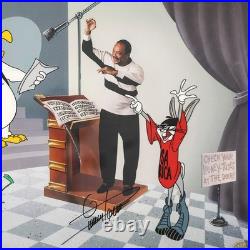 Warner Brothers We Are The Tunes Limited Edition Cel Signed By Quincy Jones