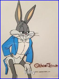 Warner bros Inc, 1979 Bugs Bunny Animated Cel, Hand Painted, Signed Chuck Jones