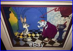 Warner brothers bugs bunny cel knightmare hare 2x signed chuck jones rare cell