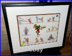 Warner brothers cel marvin martian signed chuck jones rare low edition cell