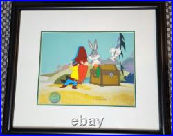 Wb Bugs Bunny & Yosemite Sam Production Animation Cel Signed Chuck Jones Coa
