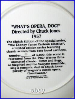 What's Opera Doc Bugs Bunny Elmer Fudd Chuck Jones Signed 1997 Goebel Figurine