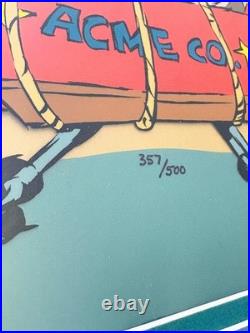 Wile Coyote Road Runner Chuck Jones Cel Limited Edition Looney Tunes Acme Rocket