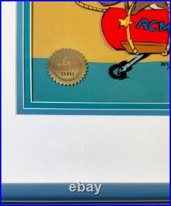 Wile Coyote Road Runner Chuck Jones Cel Limited Edition Looney Tunes Acme Rocket