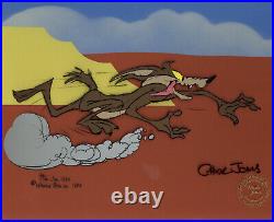 Wile Coyote/Road Runner-Limited Cels-Hot Pursuit/In Flight-Signed By Chuck Jones