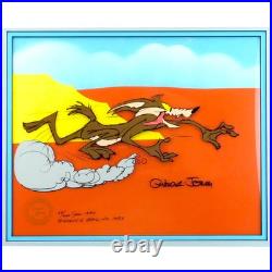 Wile Coyote Running Cel Chuck Jones Signed Animation Art Looney Tunes Cell