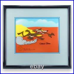 Wile Coyote Running Cel Chuck Jones Signed Animation Art Looney Tunes Cell