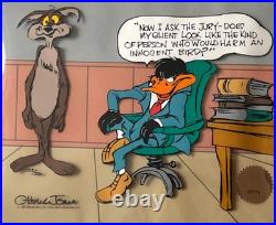 Wile E. Coyote COURTROOM Lawyer CHUCK JONES CEL Signed Limited Edition Art Cell