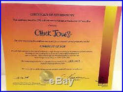Wile E Coyote Hand Painted Authentic Cel Signed Chuck Jones Certificate