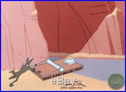 Wile E Coyote Looney Tunes Chuck Jones Signed 1994 Production Animation Cel