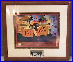 Wile E. Coyote TNT Limited Edition Cel Signed By Chuck Jones 1998 Road Runner
