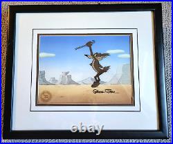 Wile E Coyote Warner Bros Chuck Jones Signed 1979 Looney Tales Animation Cel Loa