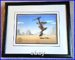 Wile E Coyote Warner Bros Chuck Jones Signed 1979 Looney Tales Animation Cel Loa