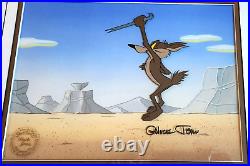 Wile E Coyote Warner Bros Chuck Jones Signed 1979 Looney Tales Animation Cel Loa