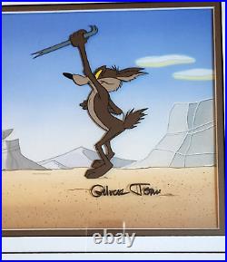 Wile E Coyote Warner Bros Chuck Jones Signed 1979 Looney Tales Animation Cel Loa