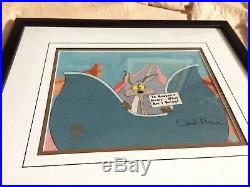 Wile E Coyote signed Chuck Jones Chariots of Fur
