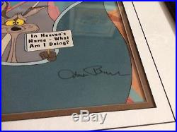 Wile E Coyote signed Chuck Jones Chariots of Fur