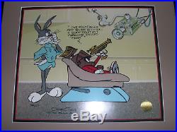 X-RAY Bugs Bunny and Marvin the Marian framed signed Chuck Jones wb Looney Tunes