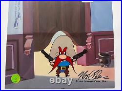 Yosemite Sam Animation Cell Hand Signed by Noel Blanc Limited Edition 84/100