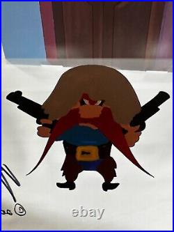 Yosemite Sam Animation Cell Hand Signed by Noel Blanc Limited Edition 84/100