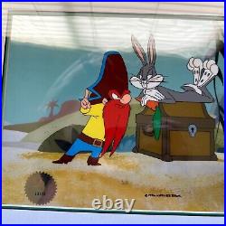 Yosemite Sam & Bugs Bunny Hare to Eternity Signed by Chuck Jones Animation Cel